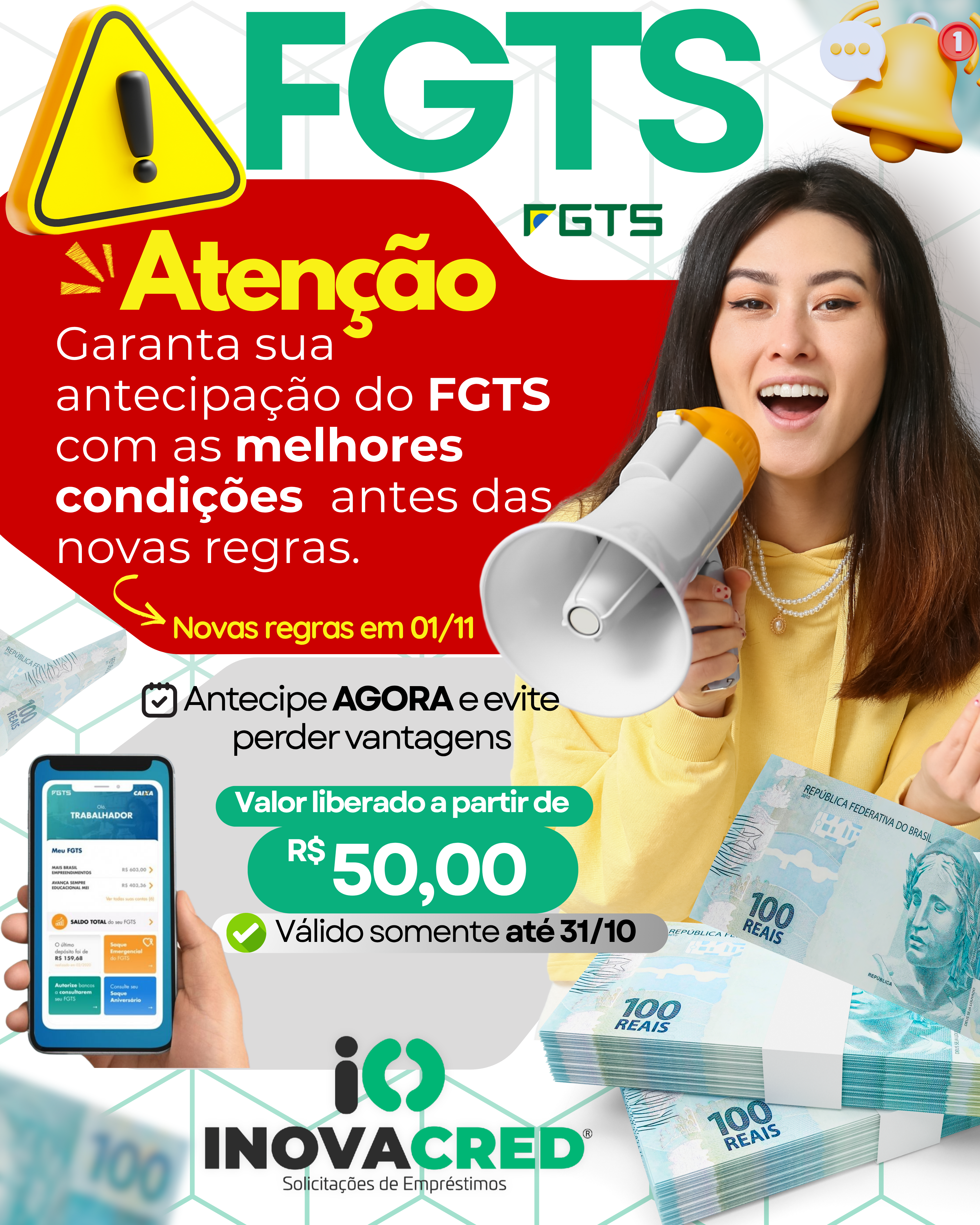 Arte da campanha InovaCred